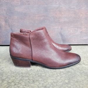 Sam Edelman Petty Booties Brown Leather Ankle Boots Size 10